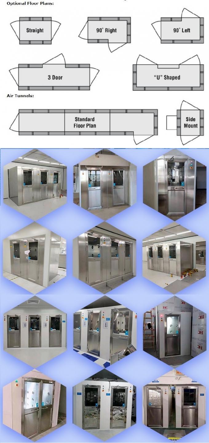 Phòng tắm khí thông minh 3000W Phòng tắm khí Cargo Air Shower tùy chỉnh cho phòng thí nghiệm 15