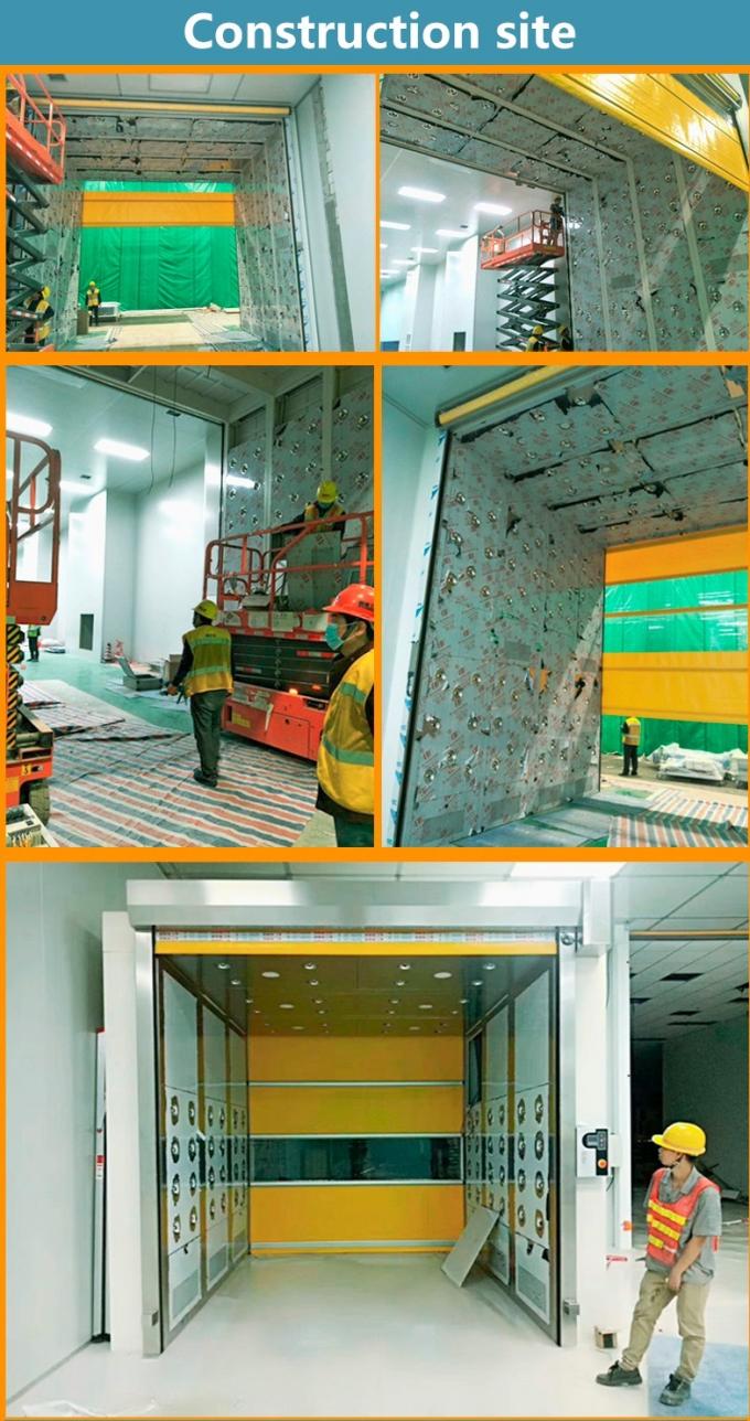 Cửa cuốn gấp chịu lực nặng ngành thực phẩm bằng thép mạ kẽm xốp mềm 11