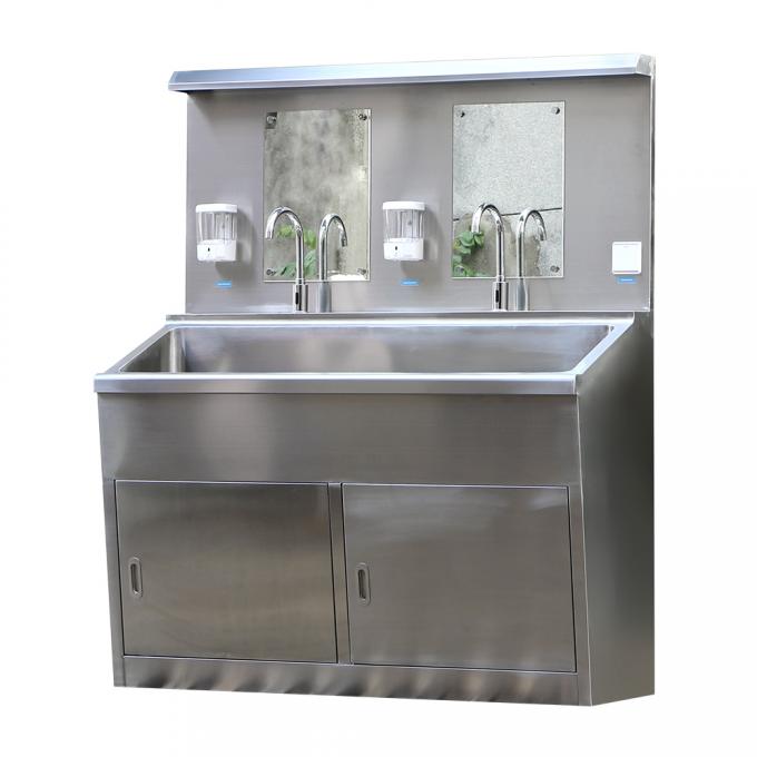 Bồn rửa tay đôi bằng thép không gỉ dùng cho phòng thí nghiệm và vệ sinh thiết bị điện tử 0