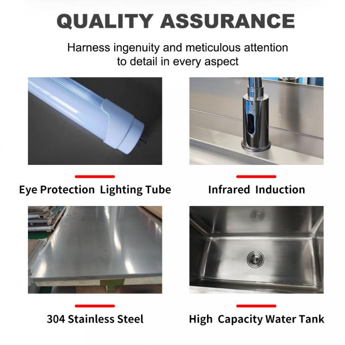 Customizable Double-Person Hand Wash Sink in 304 Stainless Steel for Cleaning and Disinfection 1