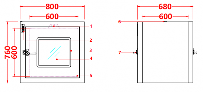 Hộp đựng đồ điện tử bằng thép không gỉ 201 | 800x680x760mm | Cửa phẳng & Cảm biến 1
