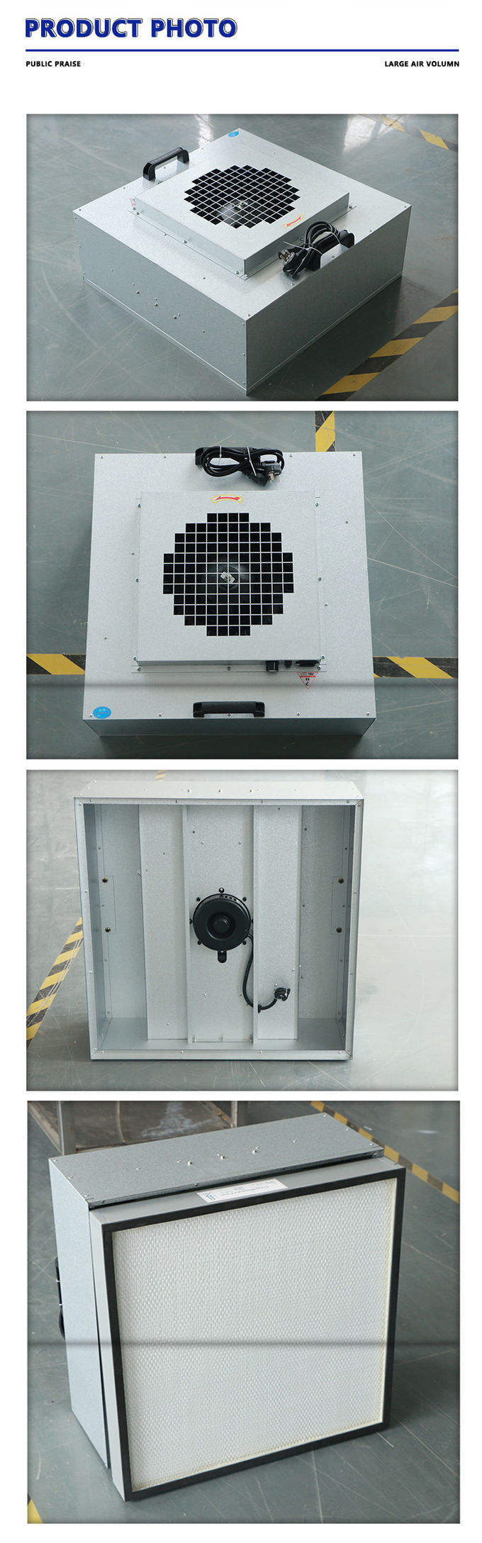 Chế độ điều khiển thủ công / máy tính FFU Phòng sạch H13 H14 U15 U16 Mức lọc 8